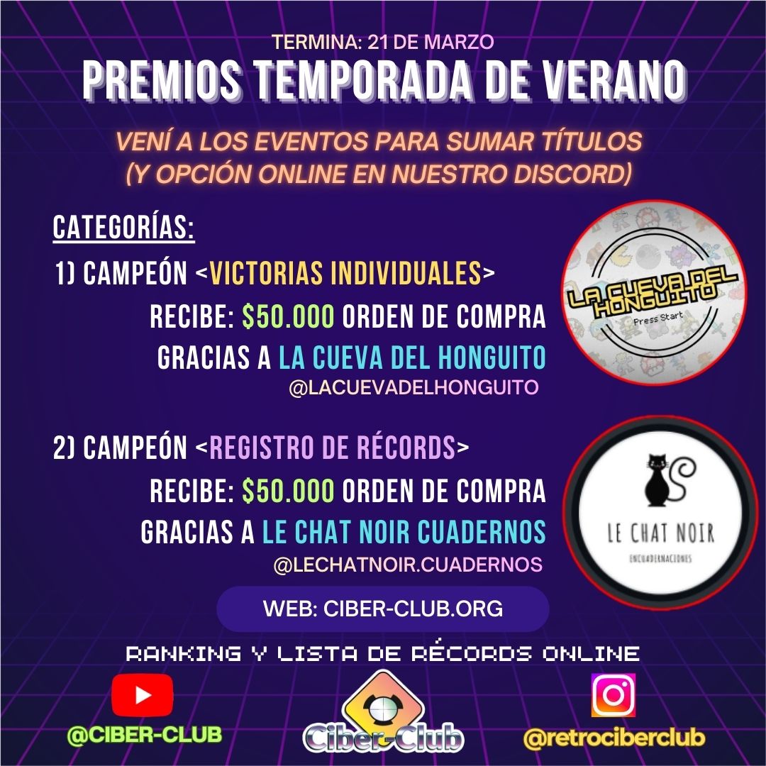 Flyer Premio Final Temporada Verano